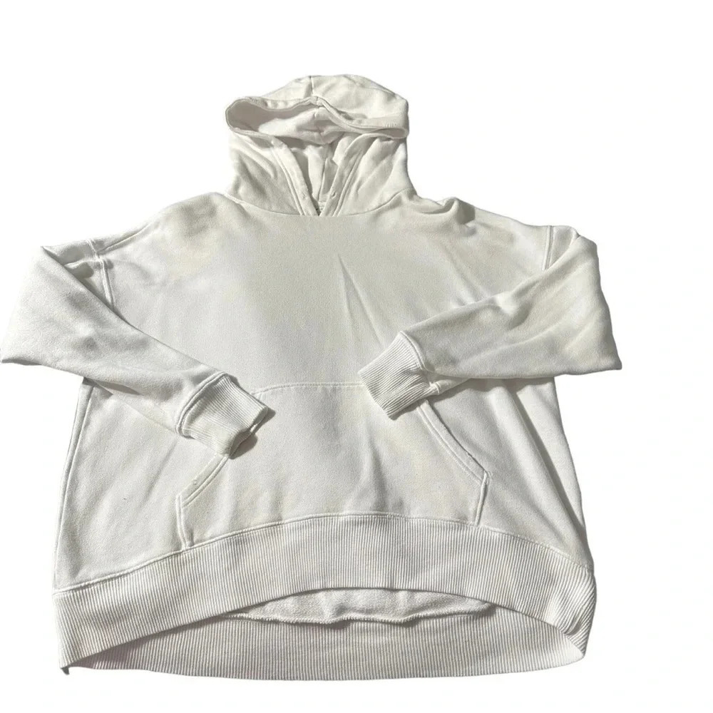 Aerie women's XS white distressed hoodie, no string